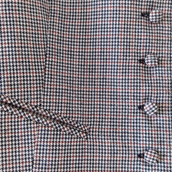 VINTAGE 90s Houndstooth Vest | Academia Clothing | Button Up Vest - Picture 2 of 10